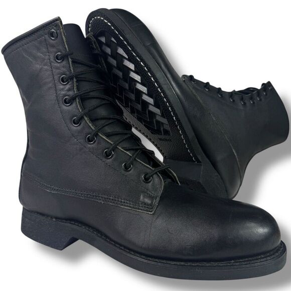 Biltrite Vintage Military Combat Jump Boots ANSI Z41.1-1991/75 Steel Toe Sz 7 R - Picture 1 of 13
